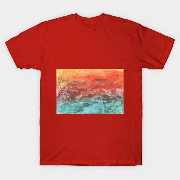 Abstract landscape, nature. Encaustic wax art. Painting drawing T-Shirt by grafinya